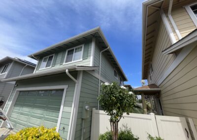 BEFORE - exterior painting of green house in Hawaii by Mckeague Drywall