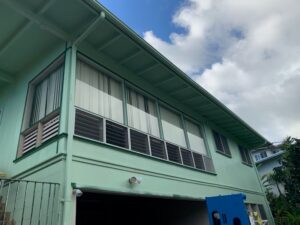 hawaii house exterior painted green by mckeague drywall