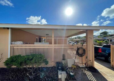 A home in Hawaii that had its exterior painted tan by Mckeague Drywall