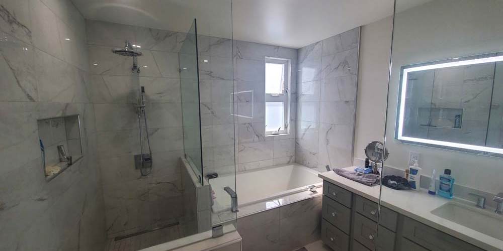 finished drywall in bathroom